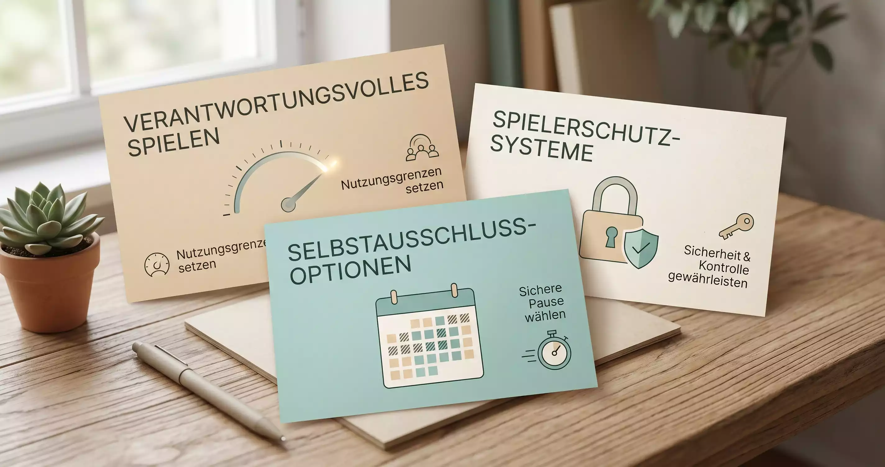 Ruhige Darstellung von Schutzgrenzen, Limitkarten und Stoppsymbolen